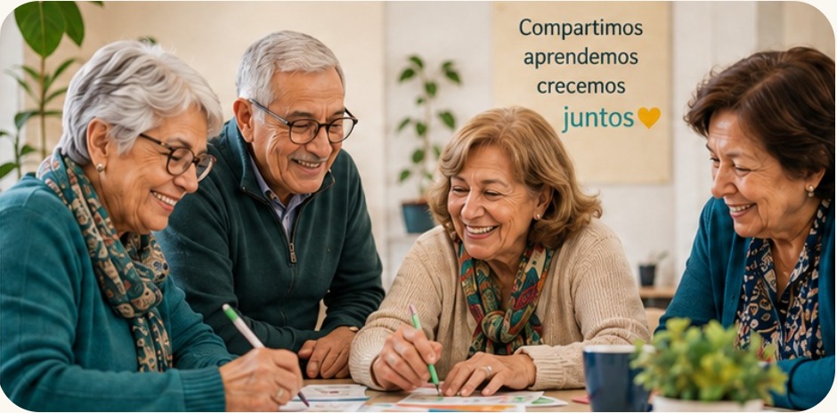 Personas mayores compartiendo una actividad